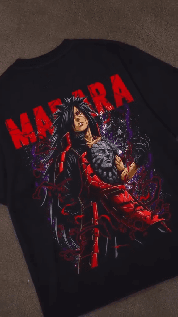 Unisex Madara Uchiha Anime Graphic T-Shirt | Naruto Streetwear Oversized Tee