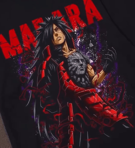 Unisex Madara Uchiha Anime Graphic T-Shirt | Naruto Streetwear Oversized Tee - alternate view